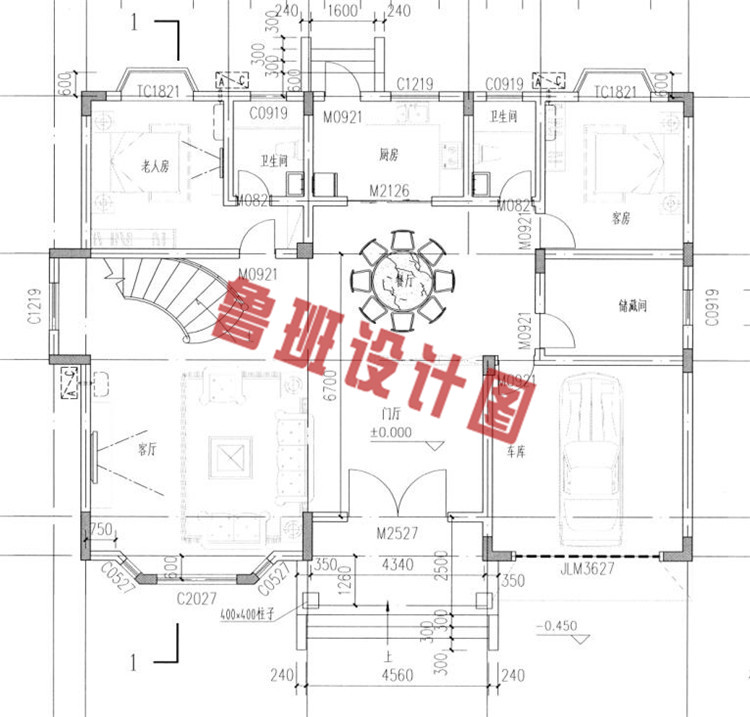 二层别墅设计图一层户型图