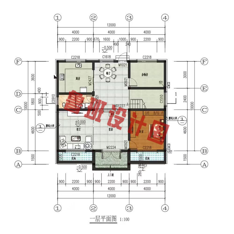 二层小楼设计一层户型图