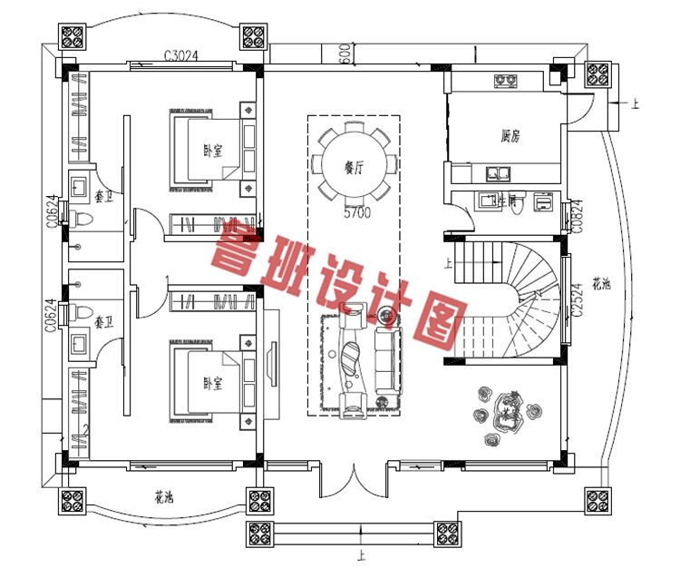 豪华三层别墅设计图纸