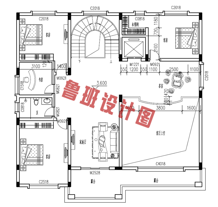 新中式三层楼房设计图纸