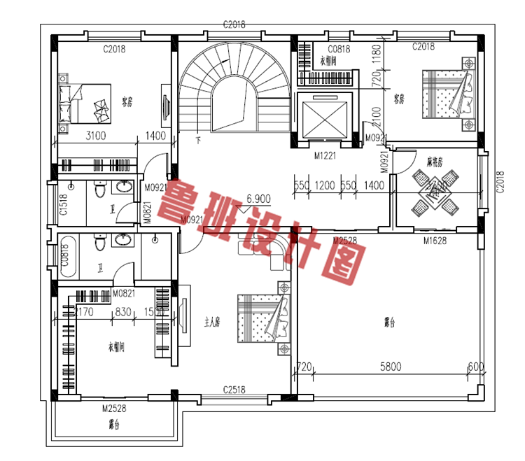 新中式三层楼房设计图纸