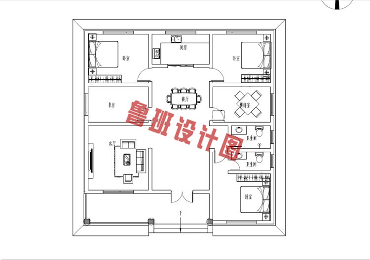 2019漂亮实用一层自建房屋室内户型图