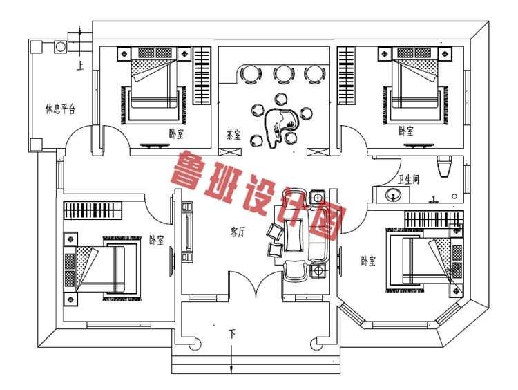 乡村10万自建房屋推荐设计室内户型图