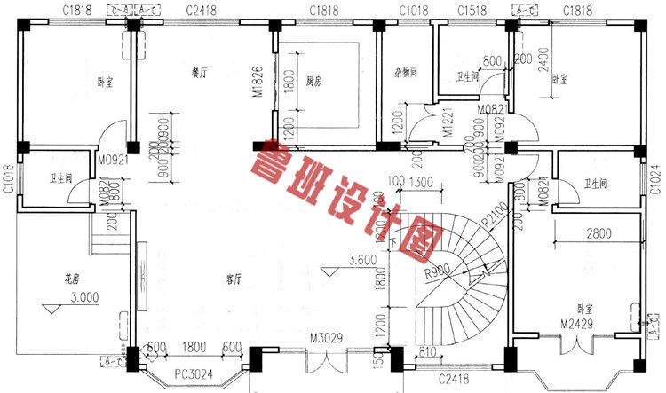 二层别墅小楼设计二层户型图