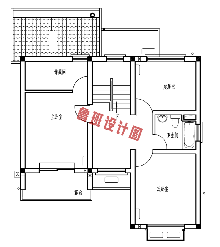 二层别墅二层户型图