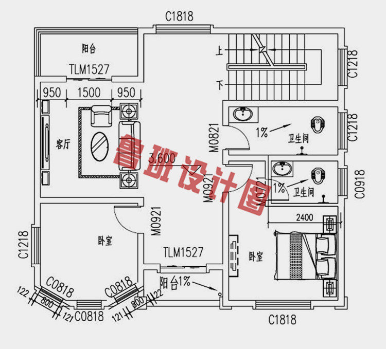 90平小户型四层房屋设计图