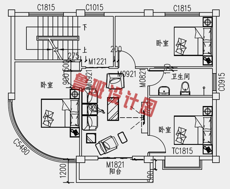 小平米四层自建房屋设计图纸