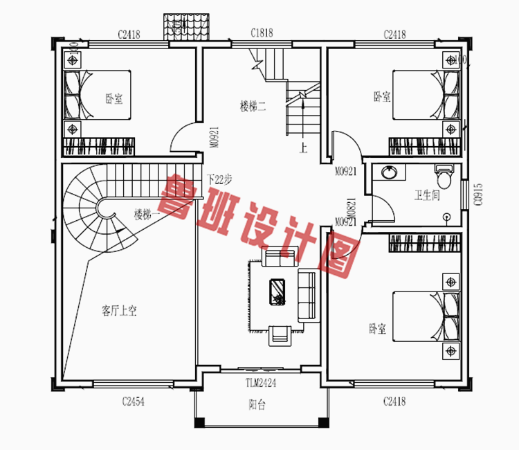 农村三层带地下室小楼房设计图