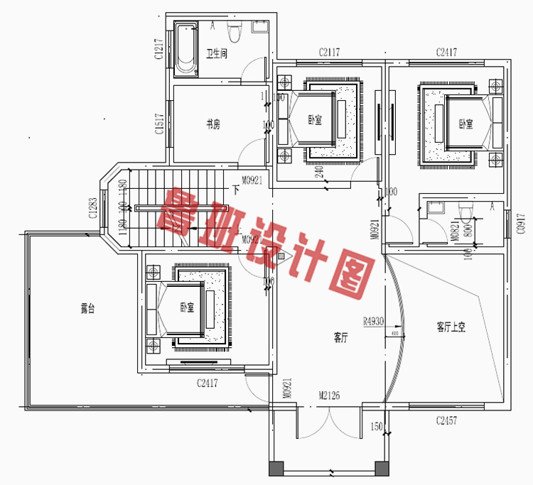 带车库三层自建别墅设计图纸