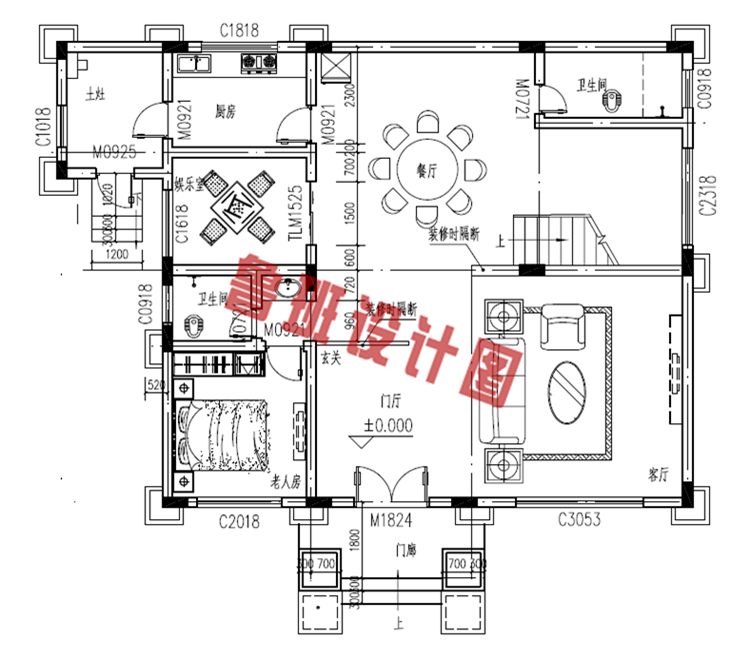 豪华欧式三层别墅住宅设计图纸