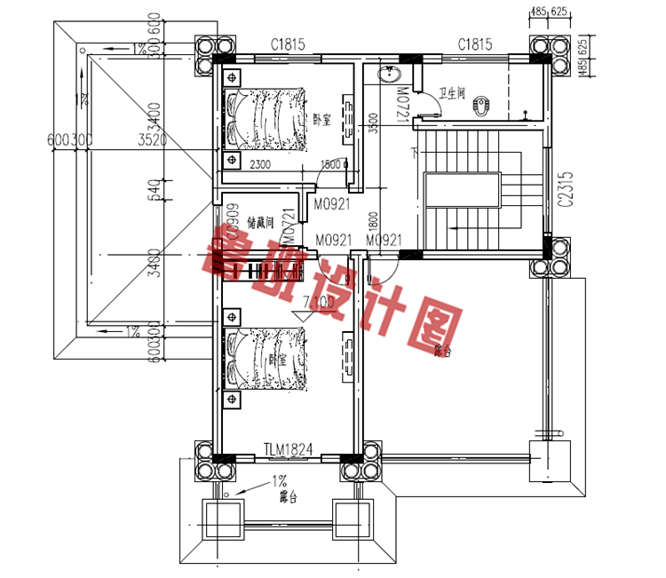 豪华欧式三层别墅住宅设计图纸