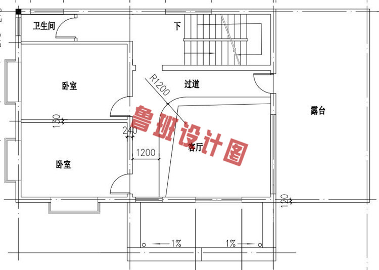 二层别墅设计二层户型图