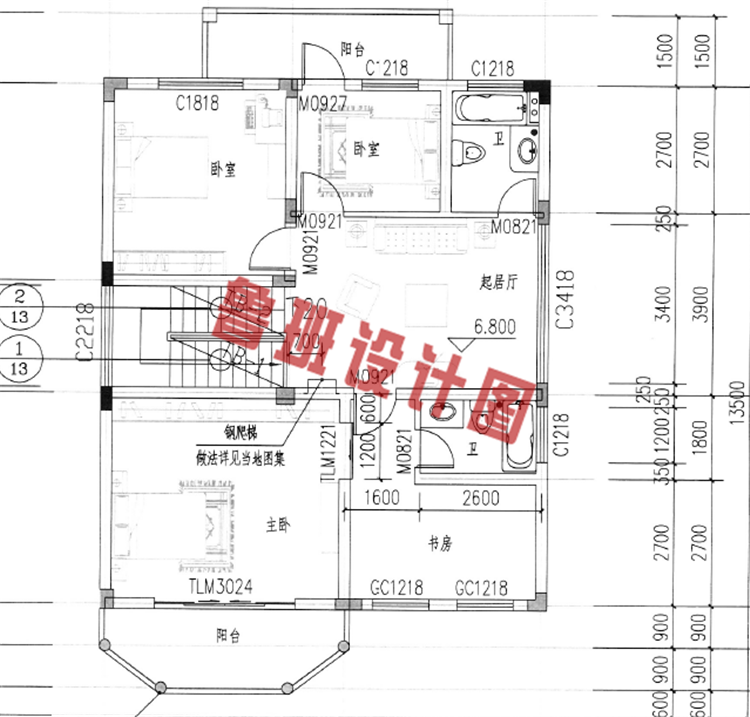 三层新农村楼房设计三层户型图