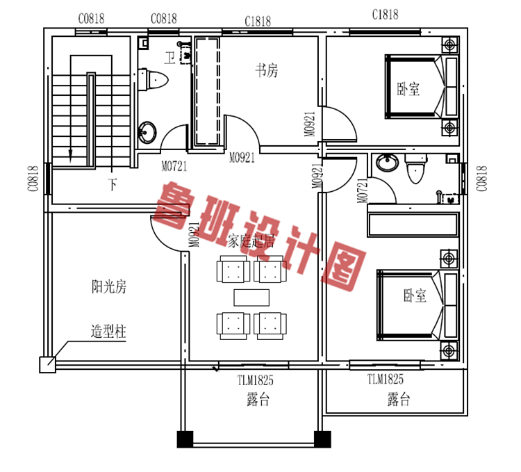 新潮三层小楼设计三层户型图