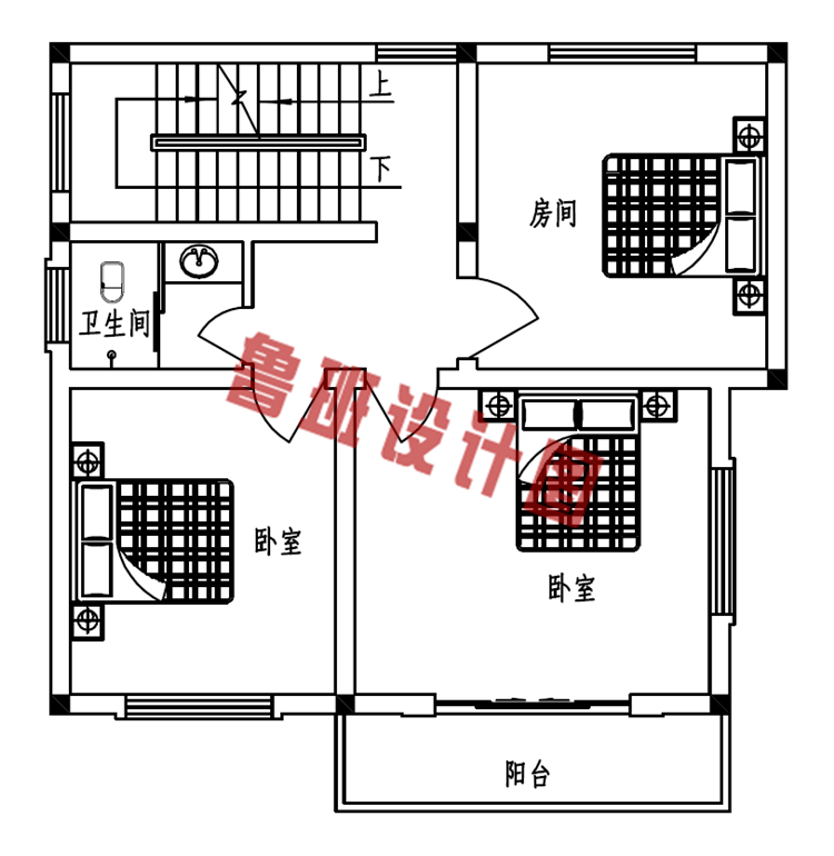 三层农村小户型别墅设计三层户型图