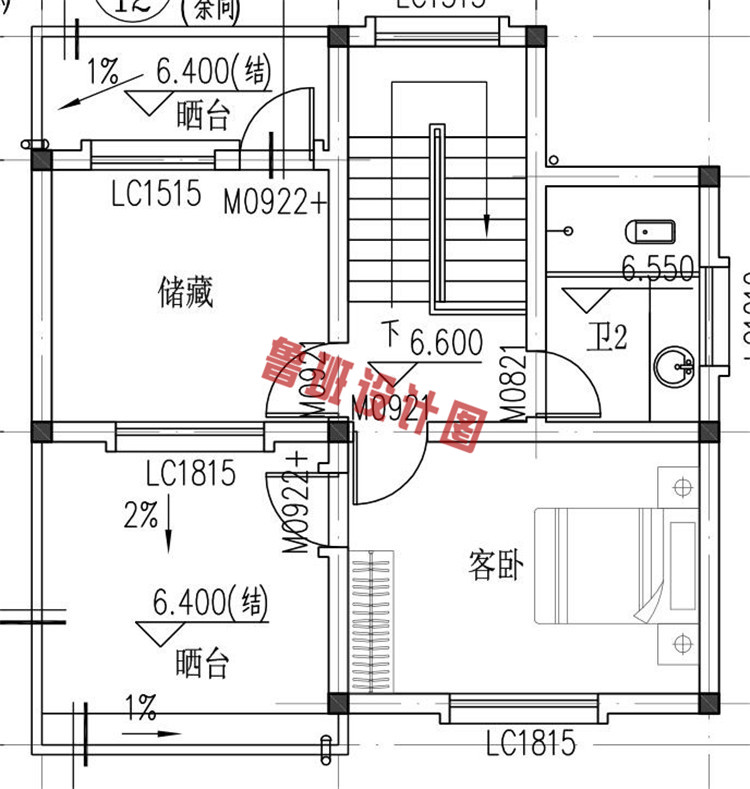 三层农村别墅设计三层户型图