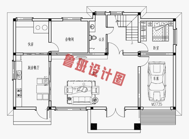 农村二层楼简单大气的楼房设计图纸