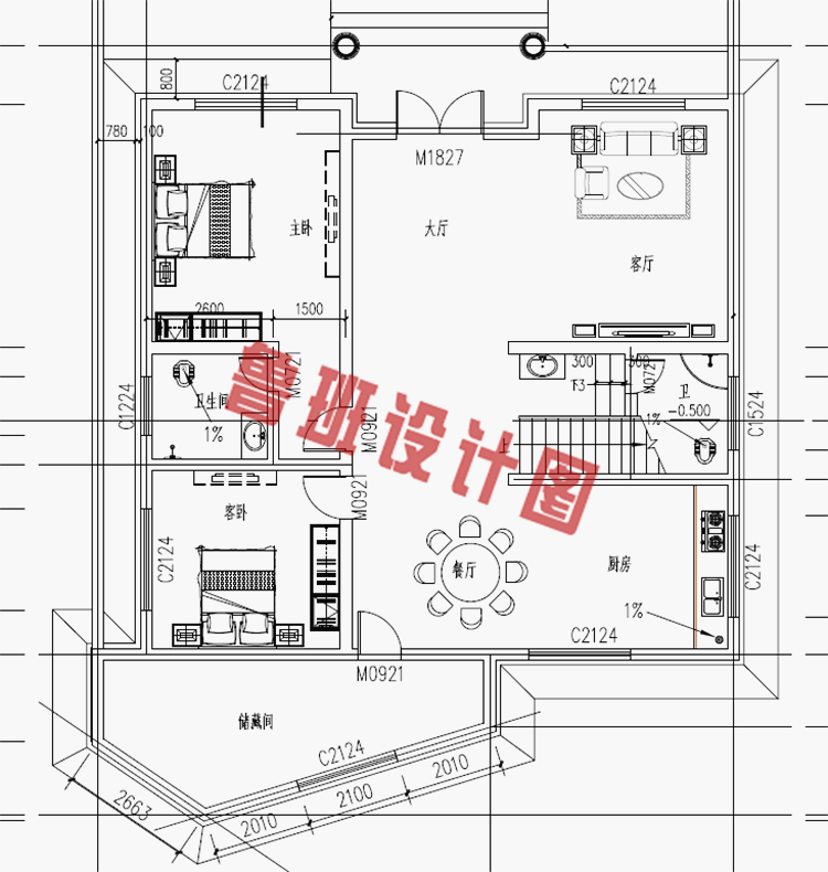 漂亮实用三层自建别墅设计图纸