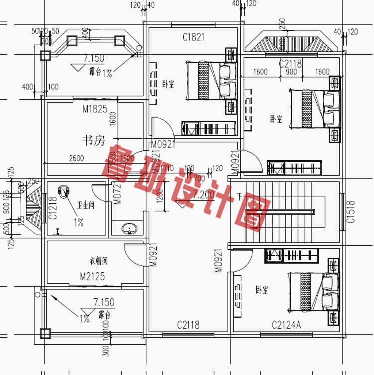 漂亮实用三层自建别墅设计图纸