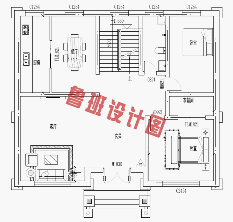 新农村三层豪华大气带地下室房屋设计图