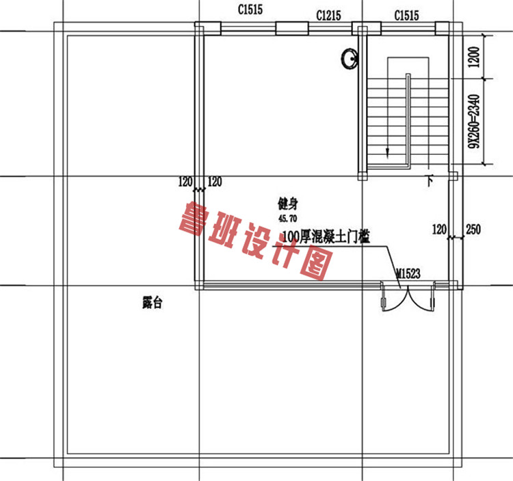 二层半层复式别墅小洋楼设计三层户型图