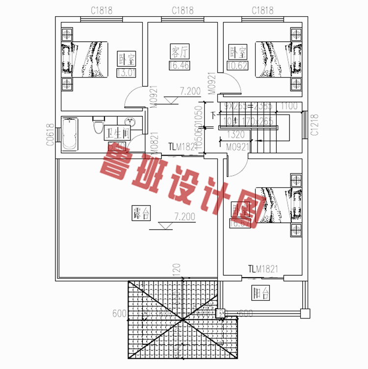 120平方三层房子设计图