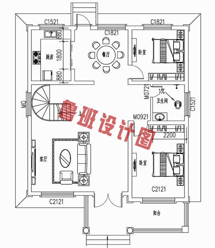 农村三层复式自建楼房设计图