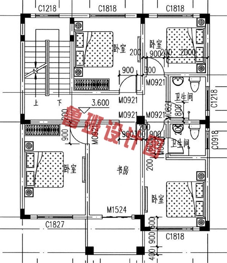 新农村住宅设计二层户型图