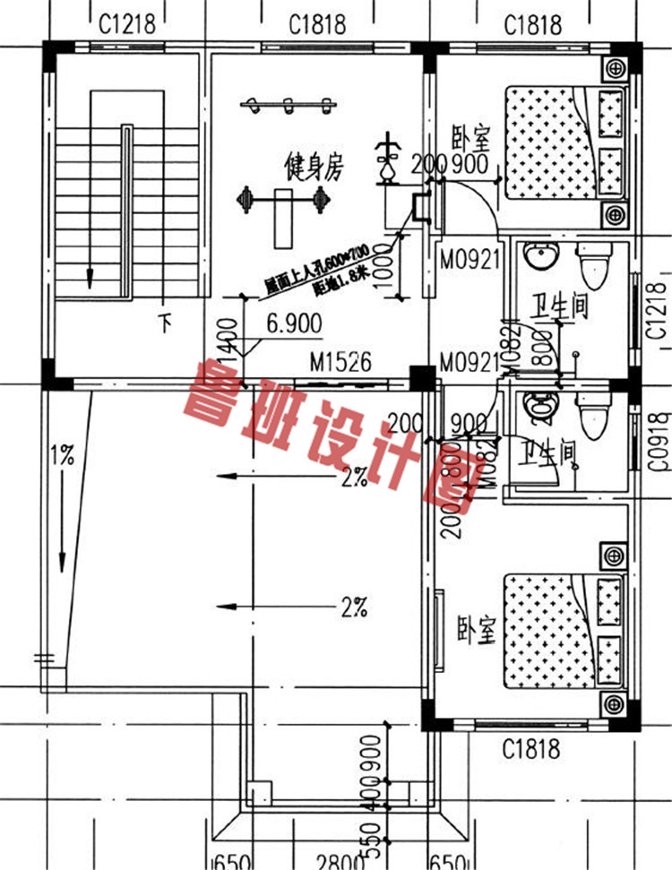 新农村住宅设计三层户型图