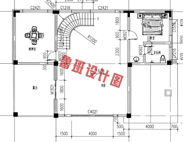 农村三层别墅设计三层户型图