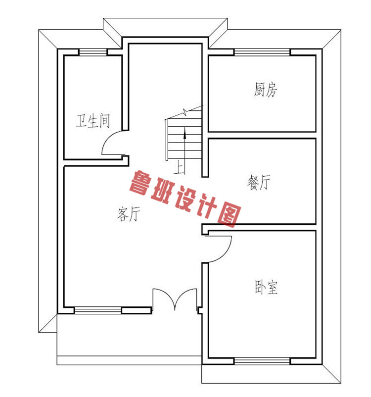 三层乡村自建房别墅设计一层户型图