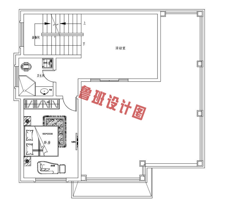 三层高档别墅设计三层户型图