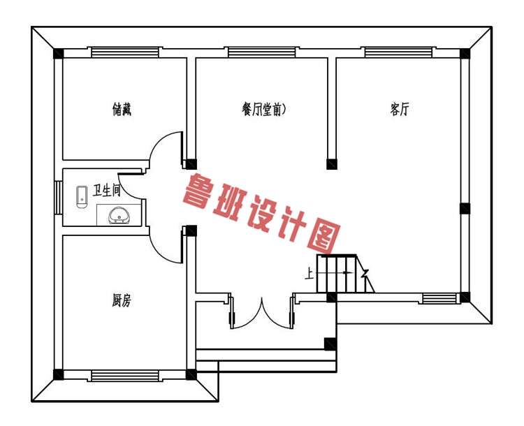 三层新农村住宅设计一层户型图