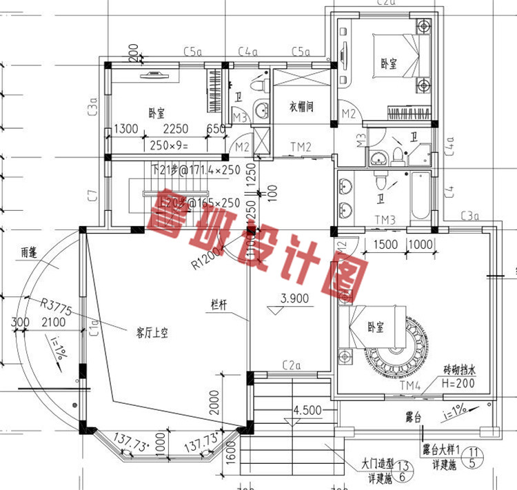 三层别墅自建房屋设计图