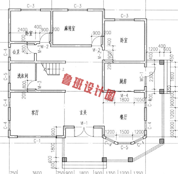 三层新农村房屋设计一层户型图