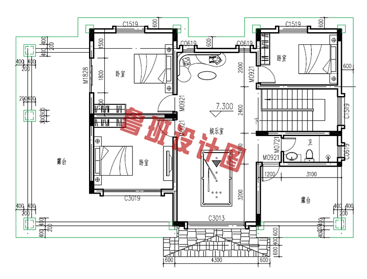 农村4间3层楼房设计图