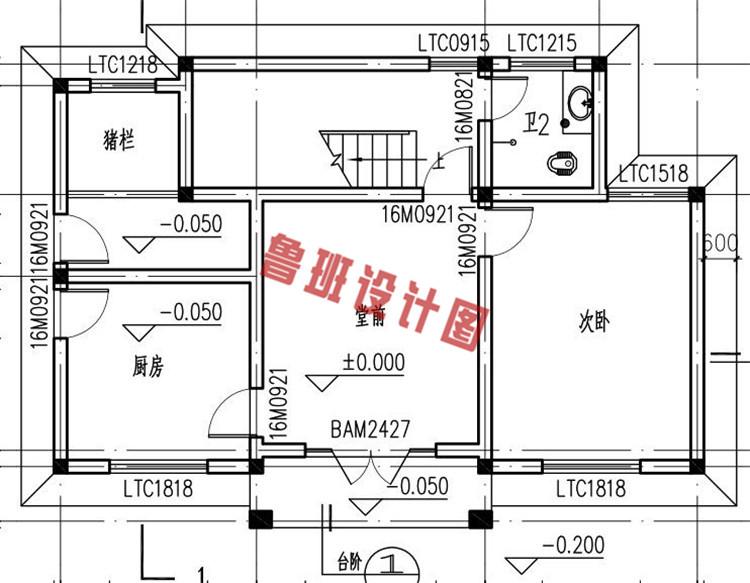 新农村三层别墅住宅设计一层户型图