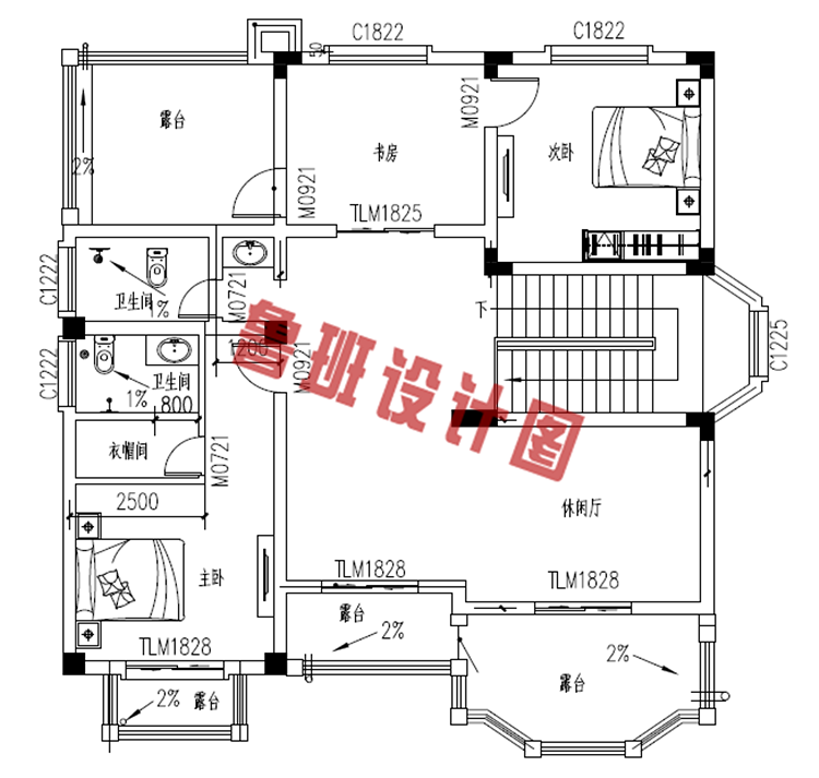 150平米简单大方的三层农村自建房设计图