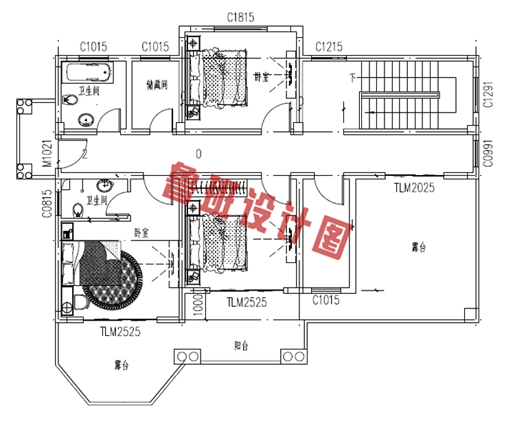 欧式风格三层自建房设计图