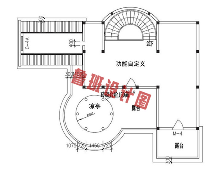 豪华欧式小楼设计四层户型图