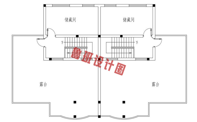 造价不高的兄弟三层双拼设计三层户型图