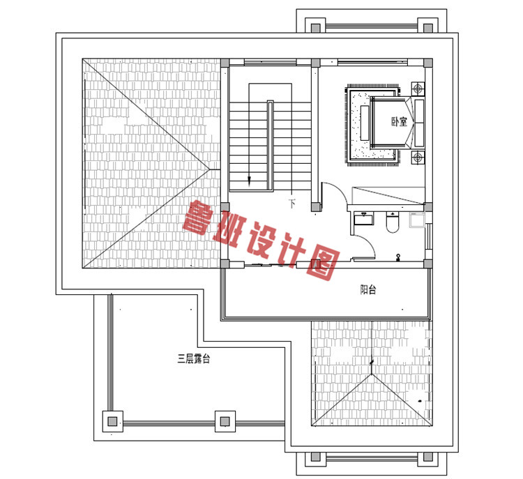 新颖四层别墅设计四层户型图