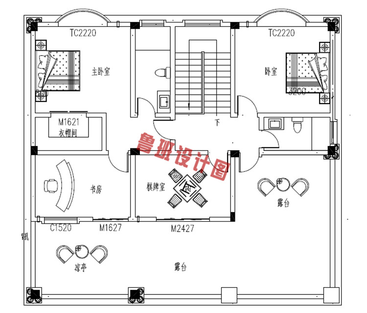 四层农村别墅四层户型图