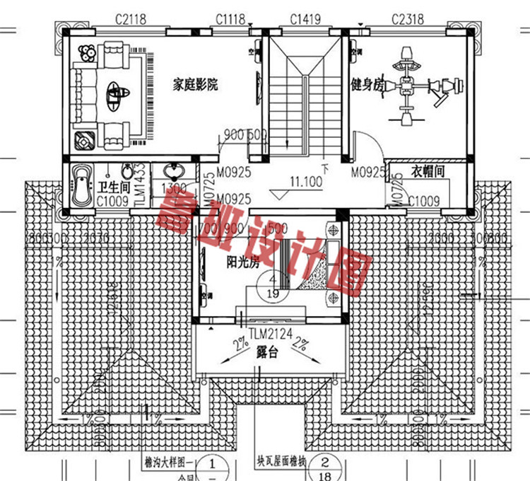 农村四层复式楼房设计四层户型图