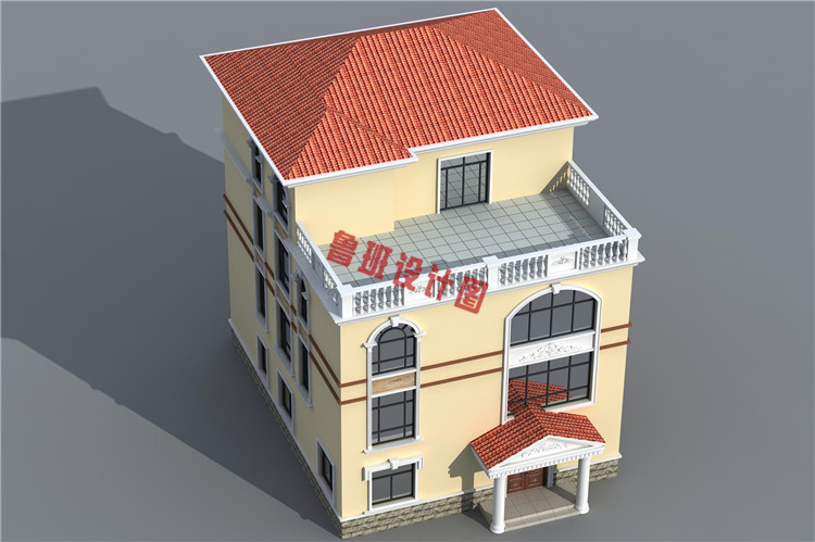 四层框架结构别墅设计外观图
