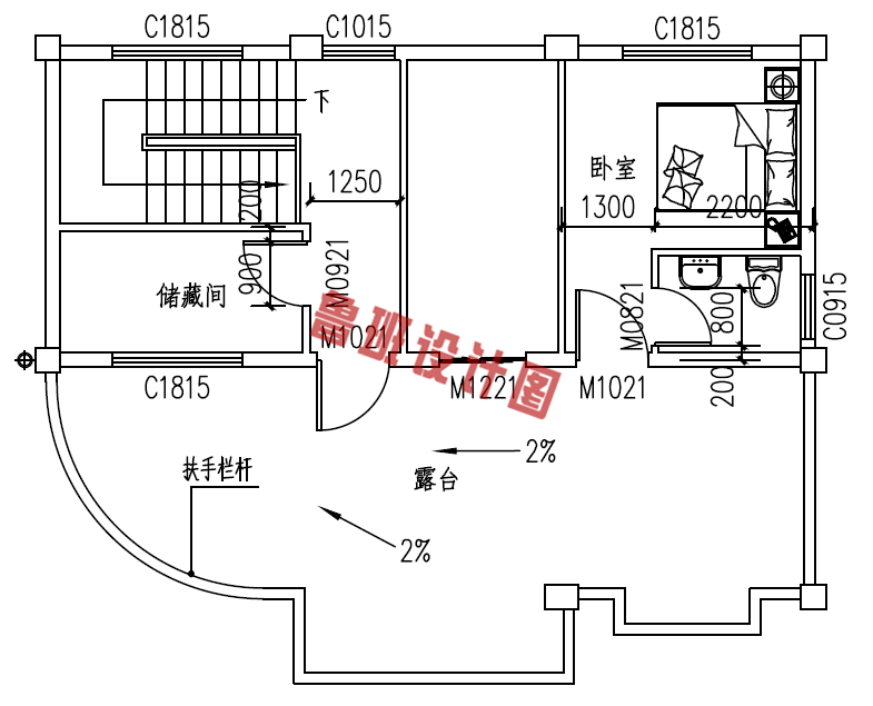 小户型四层别墅设计四层户型图