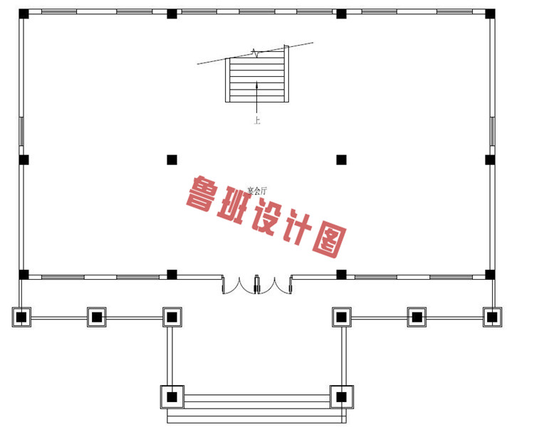 简约欧式三层双拼别墅设计一层户型图