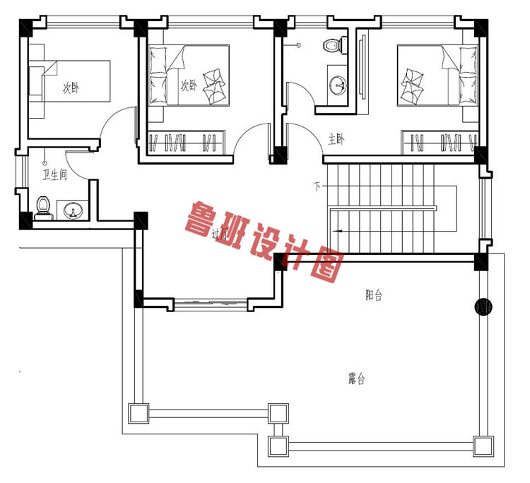 四层农村复式楼房设计四层户型图