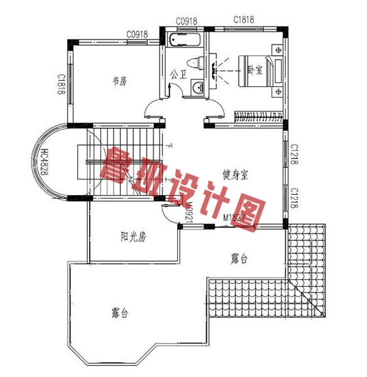 四层欧式高端小楼设计四层户型图