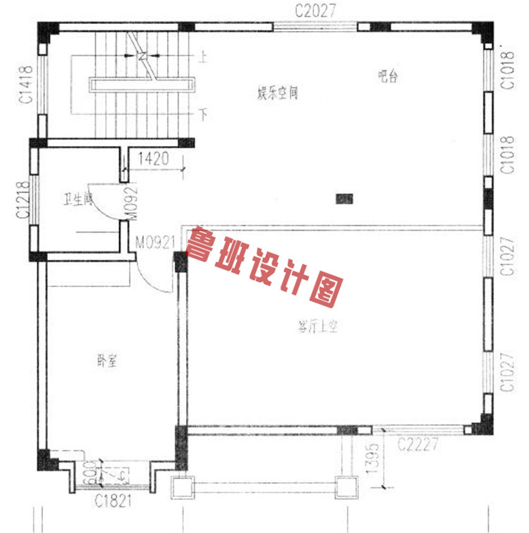 农村四层别墅设计二层户型图